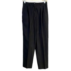 Black Ankle Pants Sz 8  Cotton Lined Dress High Waist Career Basic Business Work